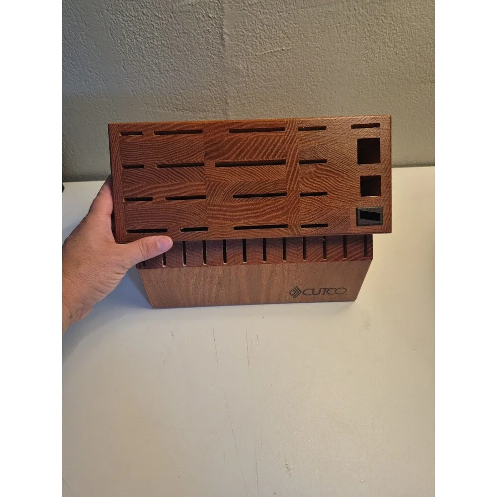 Cutco Ultimate Block Cherry Oak 32-Slot EUC Nice!